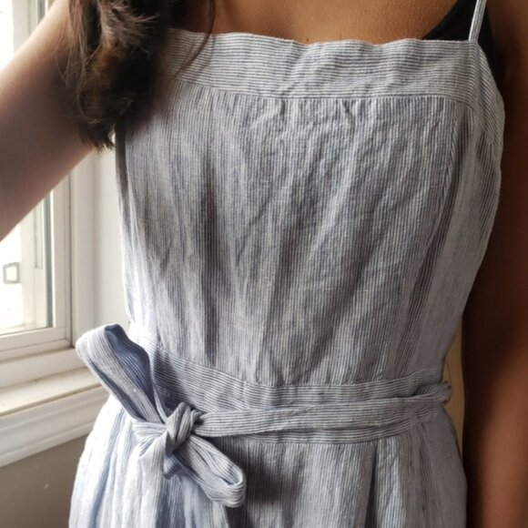 Forever New 100 Linen Womens Light Blue Jumpsuit Size 8 - Picture 3 of 9